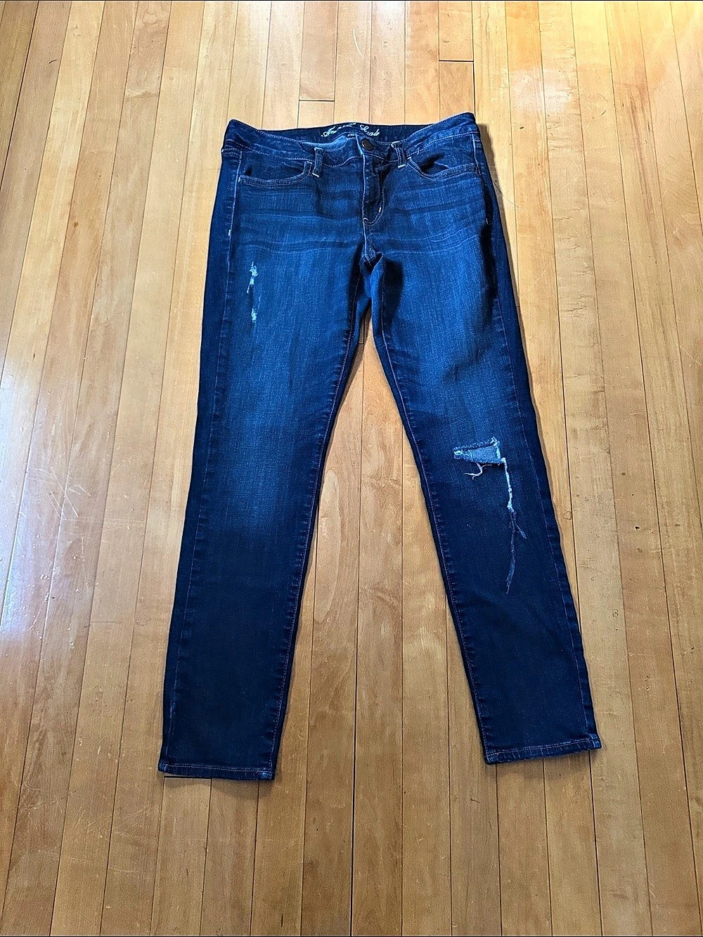 American Eagle Jegging Distressed Skinny Jeans in Blue women’s Waist 12